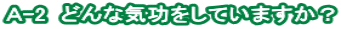 A-2 どんな気功をしていますか?